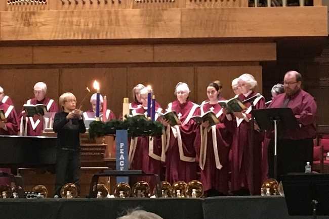 church members singing in a choir