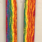 Liturgical stole with rainbow ribbons