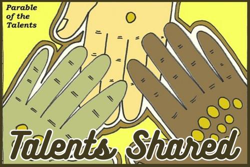 drawing of three hands touching