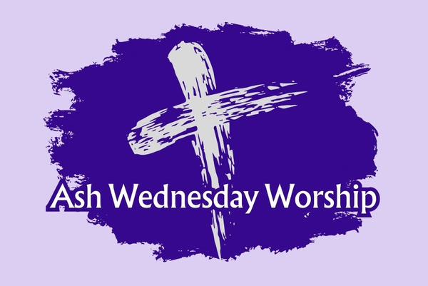 cross symbol from ashes against purple background