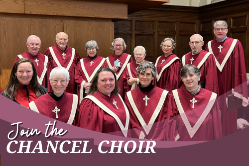 members of church choir in robes